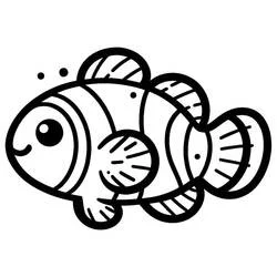 Pez Payaso - Dibujos para colorear gratis