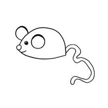 Dibujo de Ratón con una cola en espiral para colorear Dibujo de Ratón con una cola en espiral para colorear