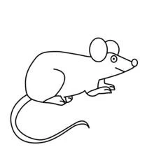 Ratón - Dibujos para colorear gratis