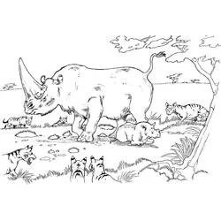 Rinoceronte - Dibujos para colorear gratis