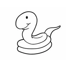 Dibujo de Serpiente enroscada para colorear