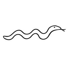 Dibujo de Serpiente de cuerpo ondulado para colorear