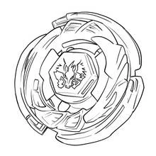 Dibujo de Beyblade peonza con emblema de dragón para colorear
