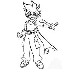 Dibujo de Beyblade niño señalando al frente para colorear Dibujo de Beyblade niño señalando al frente para colorear