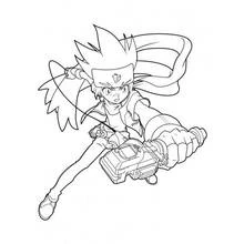Dibujo de Gingka lanzando su Beyblade para colorear Dibujo de Gingka lanzando su Beyblade para colorear