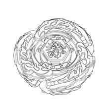 Dibujo de Beyblade con emblema de dragón para colorear Dibujo de Beyblade con emblema de dragón para colorear
