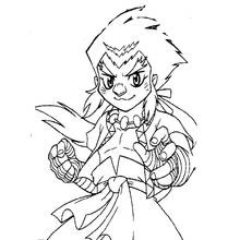 Dibujo de Beyblade joven luchador con puños cerrados para colorear Dibujo de Beyblade joven luchador con puños cerrados para colorear