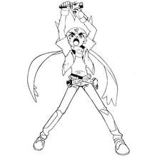 Dibujo de Beyblade lanzador en alto por joven bladers para colorear Dibujo de Beyblade lanzador en alto por joven bladers para colorear