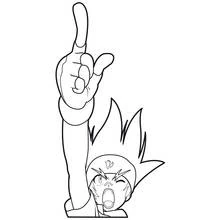 Dibujo de Gingka señalando hacia el cielo para colorear Dibujo de Gingka señalando hacia el cielo para colorear