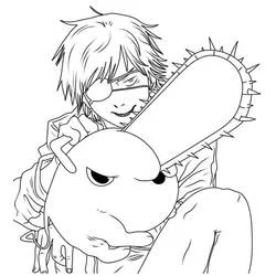 Chainsaw Man - Dibujos para colorear gratis