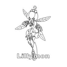 Dibujo de Lillymon volando con gracia para colorear