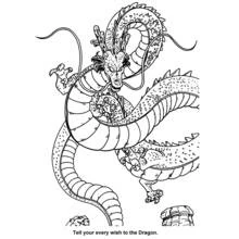 Dibujo de Shenron el dragón que concede deseos para colorear