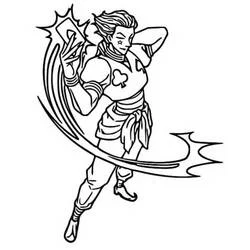 Dibujo de Hisoka lanzando una carta afilada para colorear Dibujo de Hisoka lanzando una carta afilada para colorear