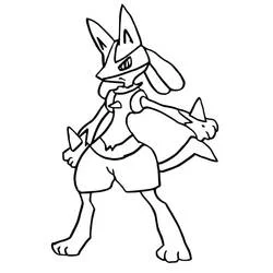 Lucario - Dibujos para colorear gratis