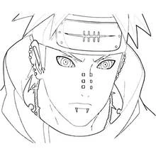 Dibujo de Yahiko retrato con bandana y piercings para colorear