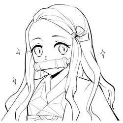 Nezuko - Dibujos para colorear gratis Nezuko - Dibujos para colorear gratis
