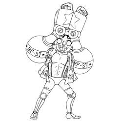 Dibujo de Franky en pose de combate para colorear