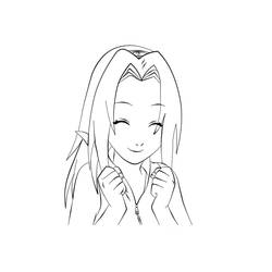 Sakura Haruno - Dibujos para colorear gratis Sakura Haruno - Dibujos para colorear gratis