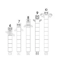 Bloques de Números - Dibujos para colorear gratis