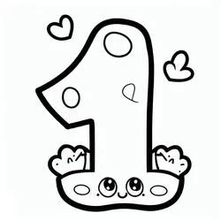 Número 1 - Dibujos para colorear gratis