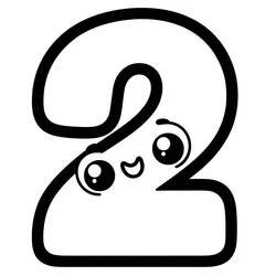 Número 2 - Dibujos para colorear gratis