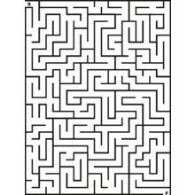 Dibujo de Laberinto con punto de inicio y final para colorear