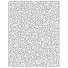 Dibujo de Laberinto geométrico complejo para colorear