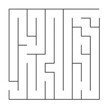Dibujo de Laberinto rectangular sencillo para colorear
