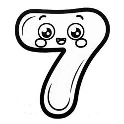 Número 7 - Dibujos para colorear gratis