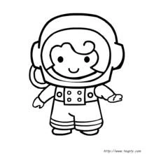 Astronauta - Dibujos para colorear gratis