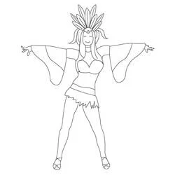 Bailarín de Samba Brasileño - Dibujos para colorear gratis Bailarín de Samba Brasileño - Dibujos para colorear gratis