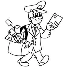 Cartero - Dibujos para colorear gratis