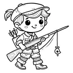 Cazador - Dibujos para colorear gratis