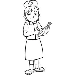 Enfermera - Dibujos para colorear gratis