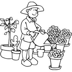 Florista - Dibujos para colorear gratis