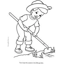 Granjero - Dibujos para colorear gratis