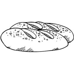 Dibujo de Pan con corteza rayada para colorear