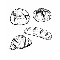 Dibujo de Surtido de panes de panadero para colorear