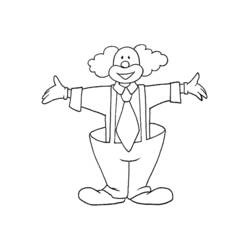 Dibujo de Payaso con los brazos abiertos para colorear