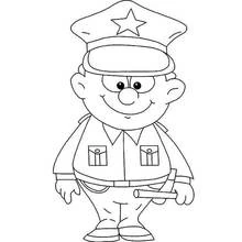 Policía - Dibujos para colorear gratis