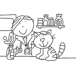 Veterinario - Dibujos para colorear gratis