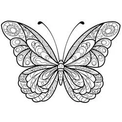 Mariposa Adulta - Dibujos para colorear gratis