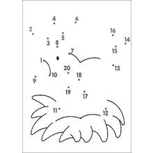 Dibujo de Pajarito en un nido puntiagudo para colorear