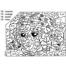 Dibujo de Perro moteado en colorear por números para colorear