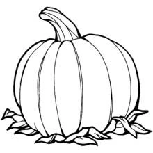 Dibujo de Calabaza rodeada de hojas de otoño para colorear Dibujo de Calabaza rodeada de hojas de otoño para colorear