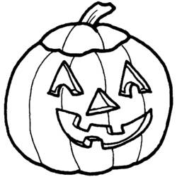 Dibujo de Calabaza con cara tallada de Halloween para colorear Dibujo de Calabaza con cara tallada de Halloween para colorear