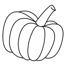 Dibujo de Calabaza con líneas verticales en el cuerpo para colorear