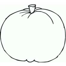 Dibujo de Calabaza grande de tallo corto para colorear Dibujo de Calabaza grande de tallo corto para colorear