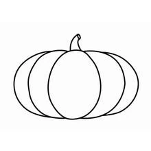 Dibujo de Calabaza con secciones redondeadas para colorear Dibujo de Calabaza con secciones redondeadas para colorear