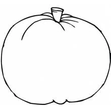Dibujo de Calabaza redonda y sencilla para colorear Dibujo de Calabaza redonda y sencilla para colorear